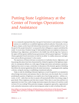 Putting Legitimacy at the Center of Foreign Operations and Assistance