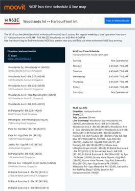 963E Bus Time Schedule & Line Route