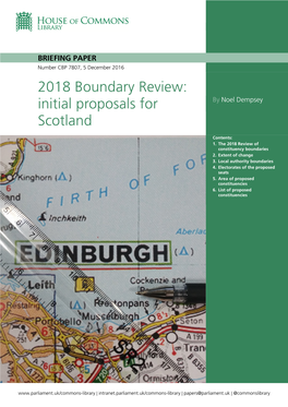 2018 Boundary Review: Initial Proposals for Scotland