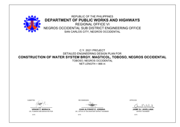 Department of Public Works and Highways Regional Office Vi Negros Occidental Sub District Engineering Office San Carlos City, Negros Occidental