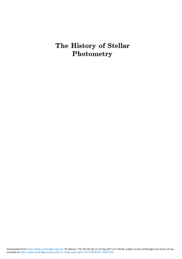 The History of Stellar Photometry