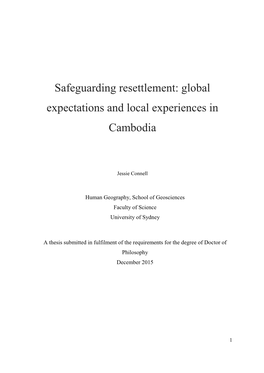 Global Expectations and Local Experiences in Cambodia