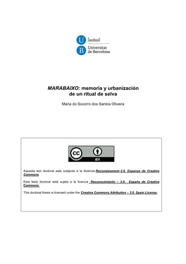 MARABAIXO: Memoria Y Urbanización De Un Ritual De Selva