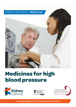 Medicines for High Blood Pressure?