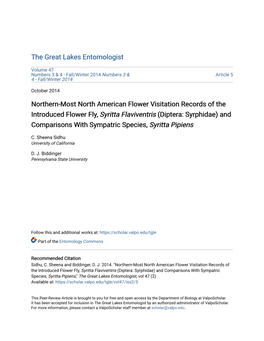 Northern-Most North American Flower Visitation Records of the Introduced