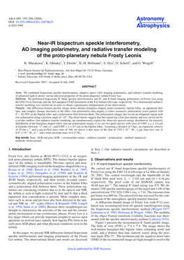 Near-IR Bispectrum Speckle Interferometry, AO Imaging Polarimetry, and Radiative Transfer Modeling of the Proto-Planetary Nebula Frosty Leonis