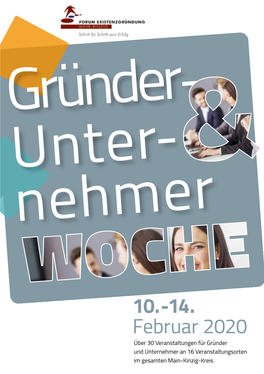 Gründer- Unternehmer Woche Flyer