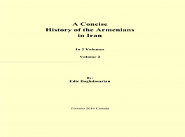 A Concise History of the Armenians in Iran