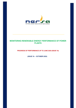 Monitoring Renewable Energy Performance of Power Plants