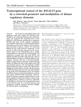 Transcriptional Control of the B3GALT5 Gene by a Retroviral Promoter and Methylation of Distant Regulatory Elements