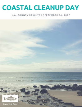 Coastal Cleanup Day 2017 Totals