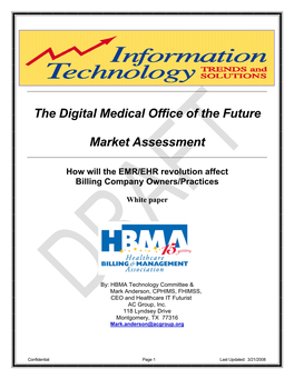 The Digital Medical Office of the Future Market Assessment