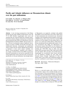 Pacific and Atlantic Influences on Mesoamerican Climate Over The