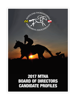 2017 Mtha Board of Directors Candidate Profiles