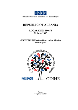 Final Report, Local Elections, OSCE/ODIHR