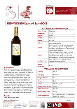 ENZO VINCENZO Recioto Di Soave DOCG