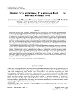 Riparian Forest Disturbances by a Mountain Flood