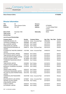 Director Information