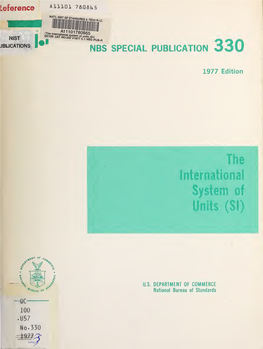 The International System of Units (SI)