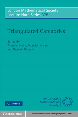 Triangulated Categories, T