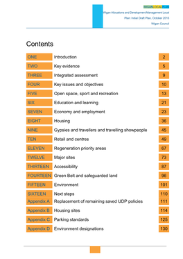 Wigan Allocations and Development Management Local Plan: Initial Draft Plan, October 2015 Wigan Council