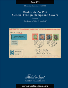 871-Worldwide Air Post, General Foreign Stamps and Covers