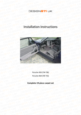 Installation Instructions