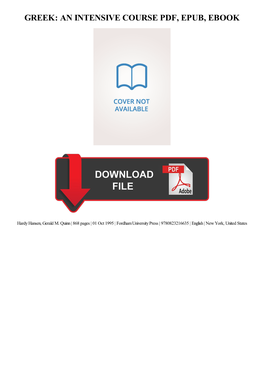 PDF Download Greek: an Intensive Course Pdf Free Download