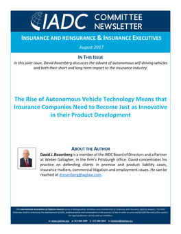 The Rise of Autonomous Vehicle Technology Means That Insurance