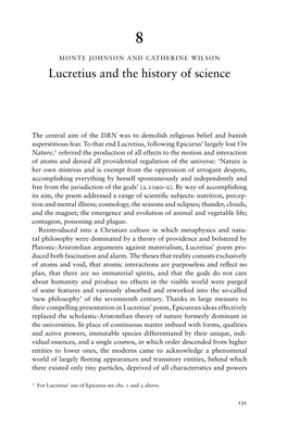 Lucretius and the History of Science