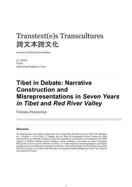 Tibet in Debate: Narrative Construction and Misrepresentations in Seven Years in Tibet and Red River Valley