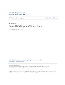 Central Washington V. Simon Fraser Central Washington University