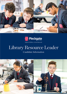 Library Resource Leader Candidate Information Welcome