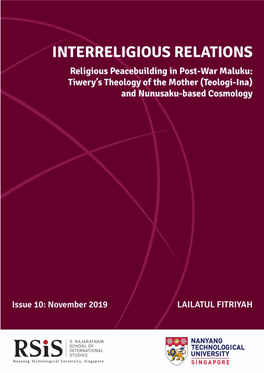 Religious Peacebuilding in Post-War Maluku: Tiwery's Theology of the Mother