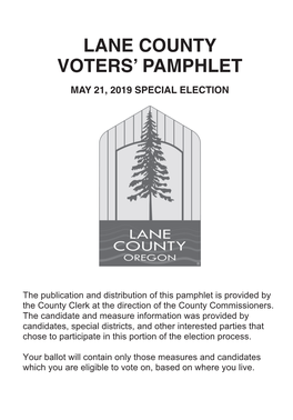 Lane County Voters Pamphlet