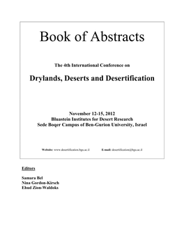 Book of Abstracts