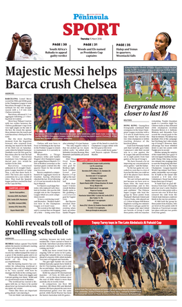 Majestic Messi Helps Barca Crush Chelsea