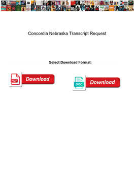 Concordia Nebraska Transcript Request