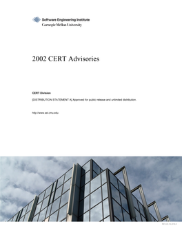 2002 CERT Advisories