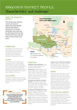 KINGOONYA DISTRICT PROFILE: Characteristics4 and Challenges1,2