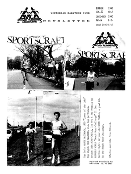 Victorian Marathon Club Newsletter