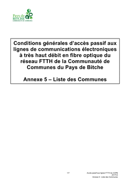 Communes Du Pays De Bitche