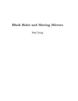 Black Holes and Moving Mirrors