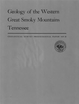 Geology of the Western Great Smoky Mountains Tennessee
