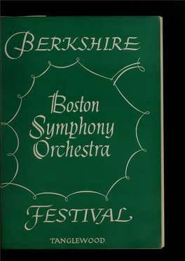 Boston Symphony Orchestra Concert Programs, Summer, 1957-1958