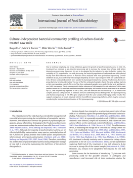 Culture-Independent Bacterial Community Profiling of Carbon