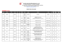 Top One Auto Parts Manufactory Co., Ltd PEUGEOT Series