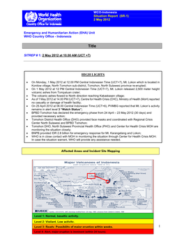 1 HIGH LIGHTS Affected Areas and Incident Site Mapping