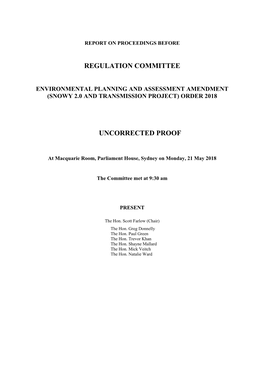 Transcript of Today's Hearing Will Be Placed on the Committee's Website When It Becomes Available