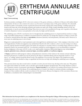 Erythema Annulare Centrifugum